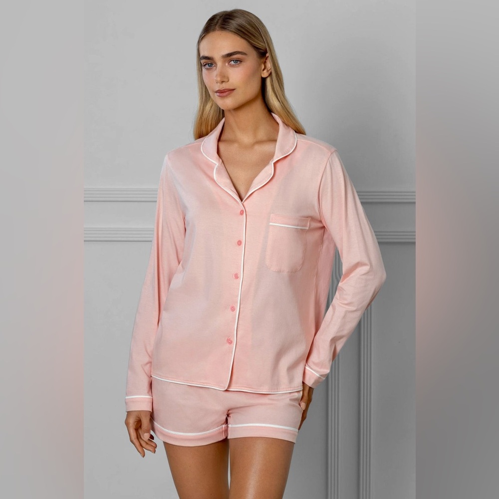 Gooseberry Intimates Cozy PJ Set in the color Peony